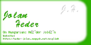 jolan heder business card